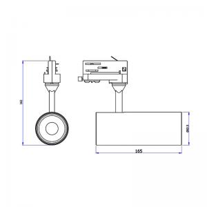 Đèn LED theo dõi ánh sáng 15W 20W Đèn LED chiếu sáng 30W