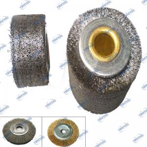 Tùy chỉnh bàn chải công nghiệp Crimped Wire Wheel Brush Twist Dây Wheel Brush cho Deburring đánh bóng