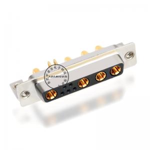 D-sub 9W4 điện nữ kết nối đúng loại góc