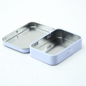 Tùy chỉnh phong cách kim loại nhỏ hình chữ nhật hộp thiếc cho kẹo bạc hà đóng gói