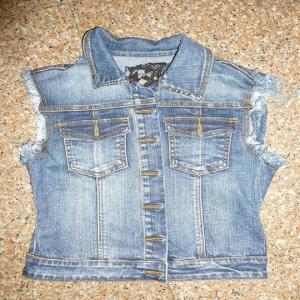 áo khoác denim không tay WS10128