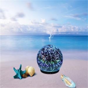 Sản phẩm tốt nhất tại Hoa Kỳ siêu âm điện pháo hoa thủy tinh độ ẩm thơm khuếch tán tinh dầu với ánh sáng đầy màu sắc