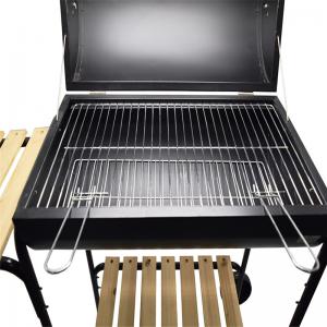 Bán xe đẩy ngoài trời than củi bbq nướng thùng nướng với bảng phụ