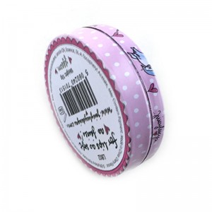 Mỹ phẩm đóng gói, hộp thiếc đánh bóng tròn