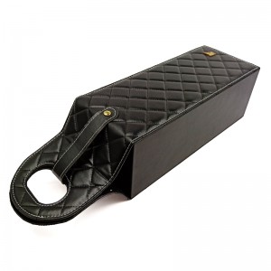 Tùy chỉnh tay cầm rượu vang bao bì quà tặng hộp da