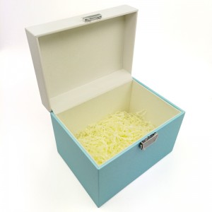 Logo tùy chỉnh Hộp quà tặng giấy hình chữ nhật có khóa và chìa khóa