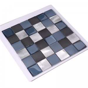 48 * 48 Square Blue Aluminium Mix Glass Gạch ốp lát giá rẻ