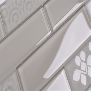 Ice crackle vỡ arabesque gạch thủy tinh lượn sóng giá