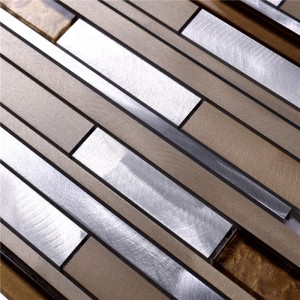 HLC40 3D Golden Chọn Kính và Nhôm Khảm Nội thất phòng khách Nội thất Trang trí Tường và Gạch lát sàn