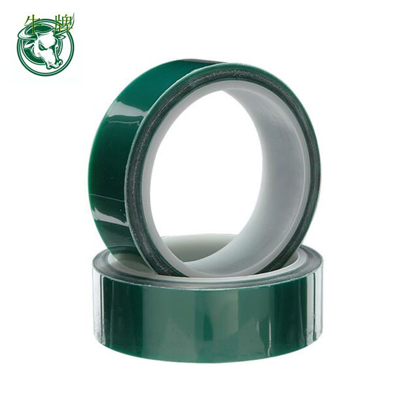 Băng keo tự dính cao cấp màu xanh lá cây PET với chất kết dính silicon cho 180degrees nhiệt và bột phun sơn mặt nạ