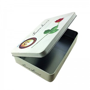 Hộp thiếc mỹ phẩm hình chữ nhật tùy chỉnh cho bao bì mặt nạ có nắp đậy