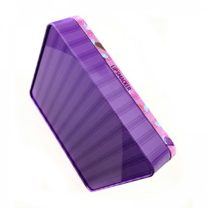 Hộp thiếc nhỏ mỹ phẩm vuông cho son bóng với cửa sổ PVC