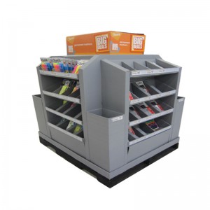 Tông tùy chỉnh Đồ chơi lắp ráp Siêu thị Pallet Hiển thị đứng