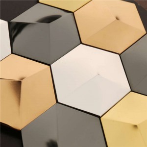 Gạch khảm khảm đen và vàng arabesque hàng đầu