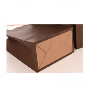 Tùy chỉnh in tay Mua sắm Túi giấy màu nâu có tay cầm