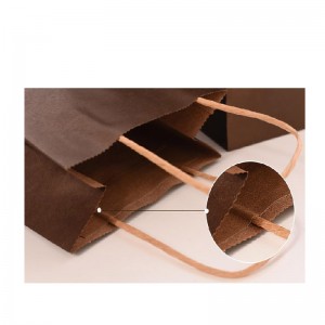 Tùy chỉnh in tay Mua sắm Túi giấy màu nâu có tay cầm