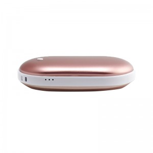 Khuyến mãi xách tay Quà tặng Powerbank Nhôm hai mặt Heat Pebble Hand warmer Power Bank cho mùa đông