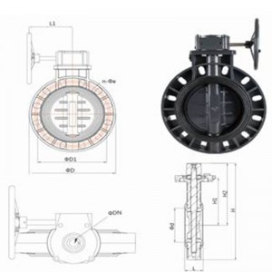 van bướm upvc với thiết bị