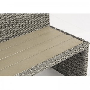 mây nhôm vuông bàn công viên băng ghế ngoài trời thiết lập với lỗ ô