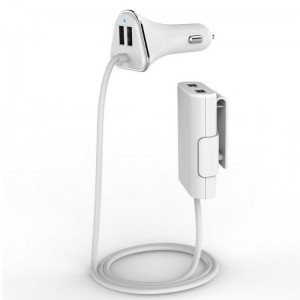 Bộ sạc xe hơi KPS-8501LC với 4 cổng USB bên ngoài