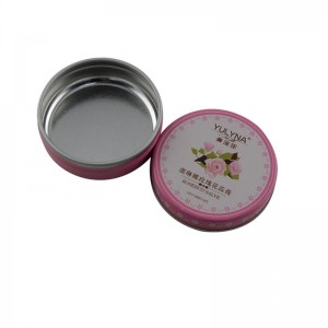 Son dưỡng môi tròn hai mảnh nhỏ, hộp thiếc đóng gói mỹ phẩm