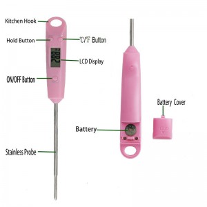 Sản phẩm mới Bằng sáng chế Nhiệt kế thực phẩm kỹ thuật số đa năng chống nước TP102 để nấu ăn và nướng