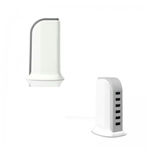Bộ chuyển đổi AC sáu cổng USB KPS-8405LC (với cáp AC có thể tháo rời)