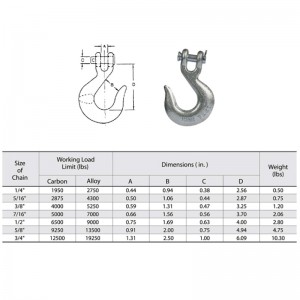 G70 Thép hợp kim rèn A31 Clevis Trượt Hook với Latch YZ