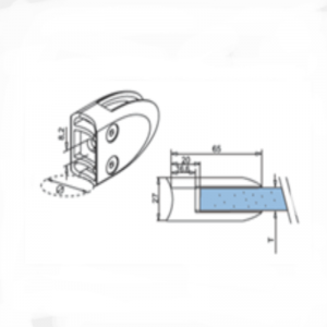 Thép không gỉ D Chiều dài kẹp kính