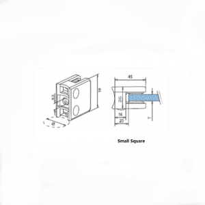 Thép không gỉ vuông loại kẹp kính