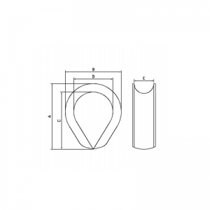 Thép mạ kẽm K-3 Thimble cho sợi cáp