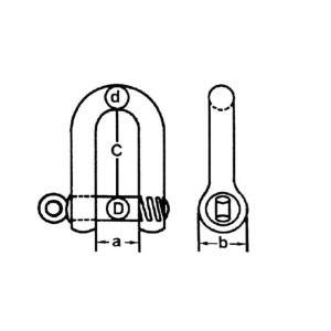 Châu Âu Loại mạ kẽm Dee Shackle