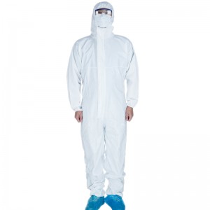 Micropious General Mục đích dùng một lần Coverall với Hood