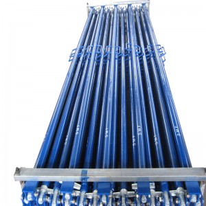 Giàn giáo đẩy tường kéo Prop sơn màu xanh