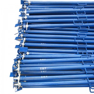 Giàn giáo đẩy tường kéo Prop sơn màu xanh