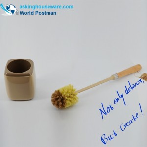 Bàn chải nhà vệ sinh Akbrand Bàn chải bãi biển với chủ sở hữu vuông