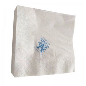 Logo tùy chỉnh In giấy Napkin Khách sạn và nhà hàng Khăn ăn tự nhiên