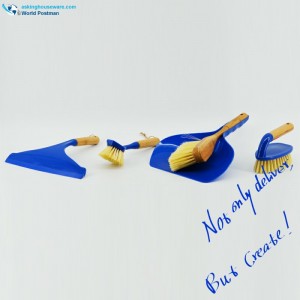 Bàn chải làm sạch tay cầm tre của Akbrand Đặt 4in1 màu xanh đậm