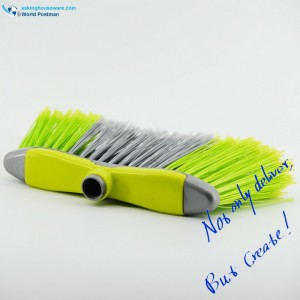 Đầu chổi nhựa Akbrand với bàn chải hình con thoi và lông dài đầy màu sắc