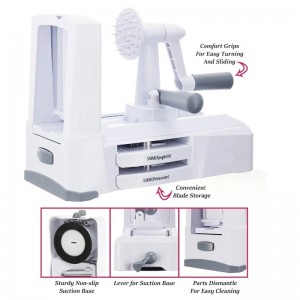 Điều chỉnh máy cắt lát mandoline rau bằng thép không gỉ 3 lưỡi