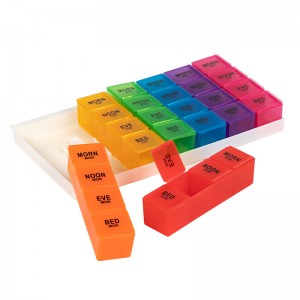 7 ngày dễ dàng lấy hộp thuốc nhựa hàng tuần để đi du lịch