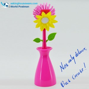 Bàn chải làm sạch bếp hướng dương Akbrand với giá đỡ tầng hầm