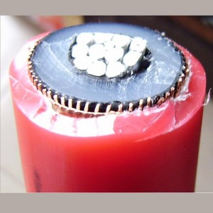 Cáp điện lõi đồng 15KV 8,7 / 15KV Xlpe với lớp giáp kim loại