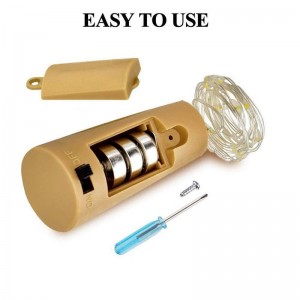 Bán nóng Đèn Cork cho chai rượu vang, Đèn chai rượu vang 6.5ft 20 Đèn LED dây rượu Cork cho Hội chợ Mason thủy tinh