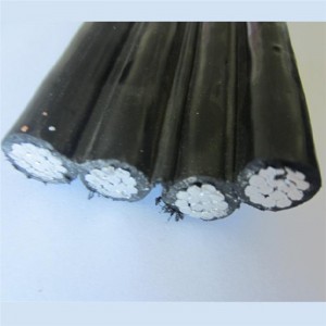 4x16mm ABC 4core Aerial Bundle Cáp nhôm Xlpe / Cáp Quadruplex nhôm