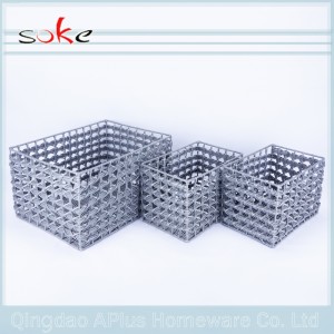 Giỏ lưu trữ đan bằng mây 100% thời trang