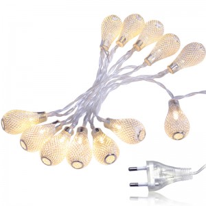 Đèn led 10/20 / 40 Đèn dây, Đèn hoạt động bằng pin Giáng sinh, Đèn lồng thả nước rỗng cho Xmas Lễ hội đám cưới Kích thước trang trí: Vàng 40 LED