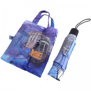 Túi mua sắm in kỹ thuật số 3 ô gấp cho du lịch