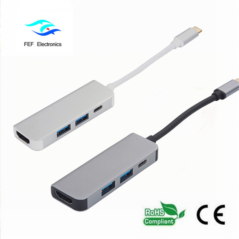 Loại USB c / HDMI nữ + 2 * USB3.0 Nữ + SD + TF Mã chuyển đổi: FEF-USBIC-022