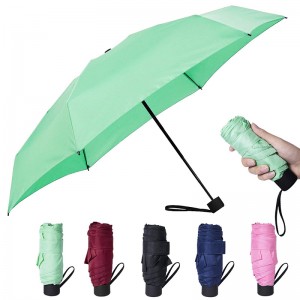 Khung kim loại nhỏ hơn 5 ô mưa gấp cho nữ Parasol dù